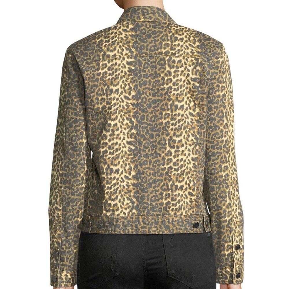 ATM Anthony Thomas Melillo Leopard Print Denim Jacket Small - Picture 3 of 13